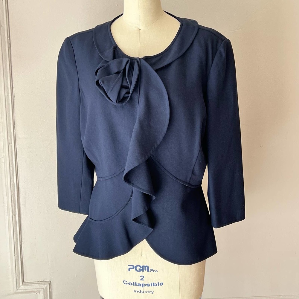 Vintage OSCAR DE LA RENTA Navy Blouse/Blazer